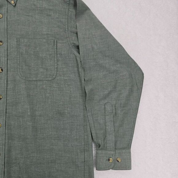 L.L. Bean Slim Fit‎ Mens Shirt Long Sleeve Size Small Regular Color Green - Picture 4 of 16